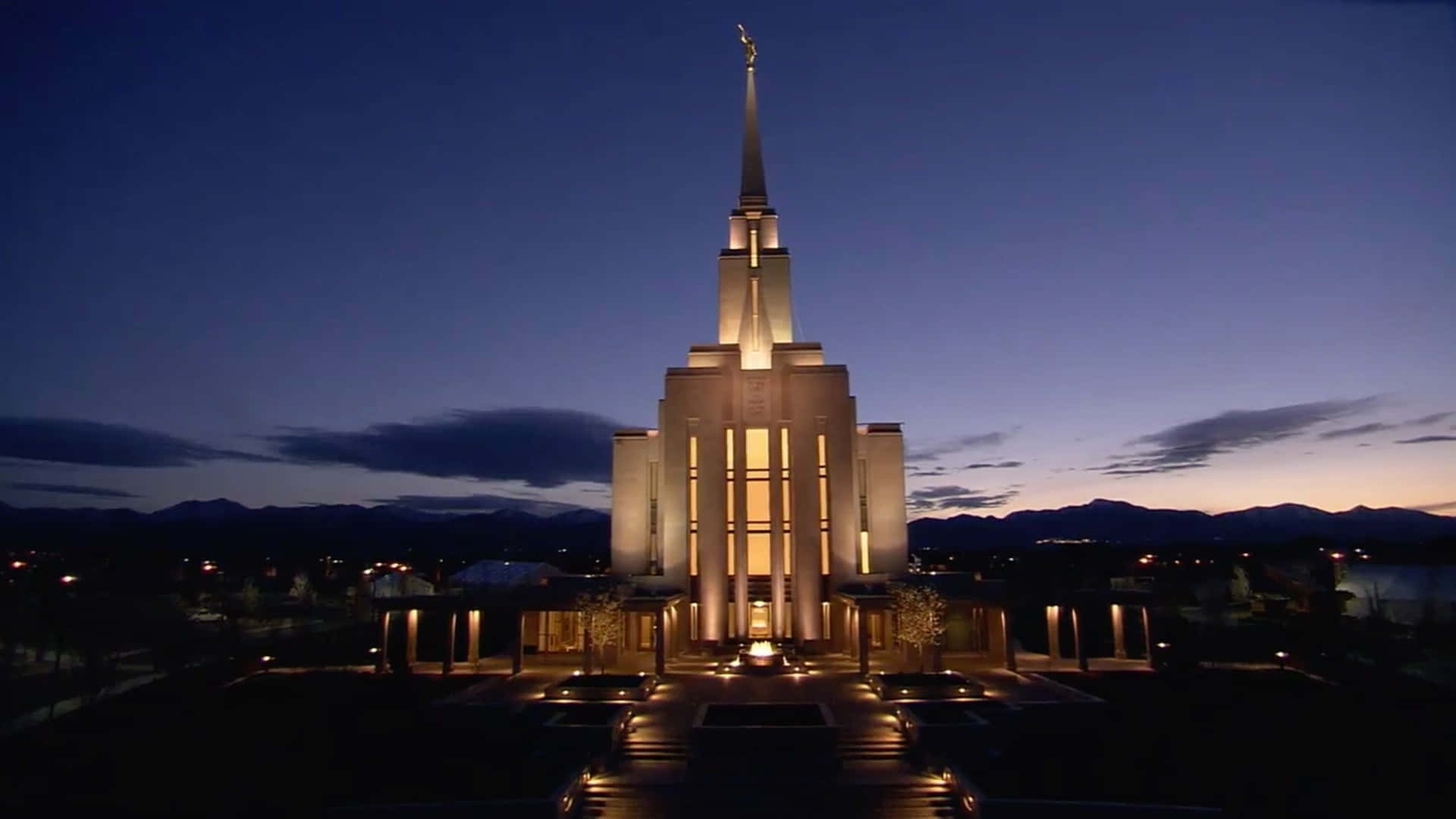 Mormon Temple Landscape