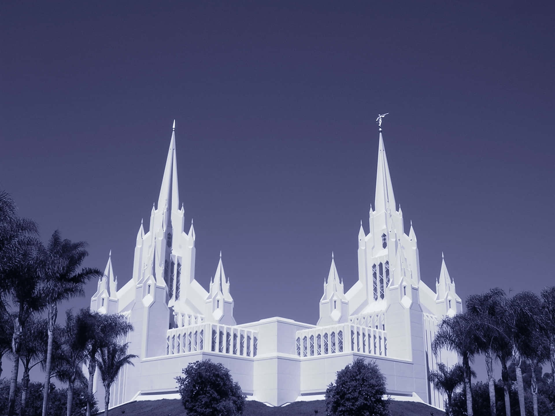 Mormon Temple Of San Diego California Background