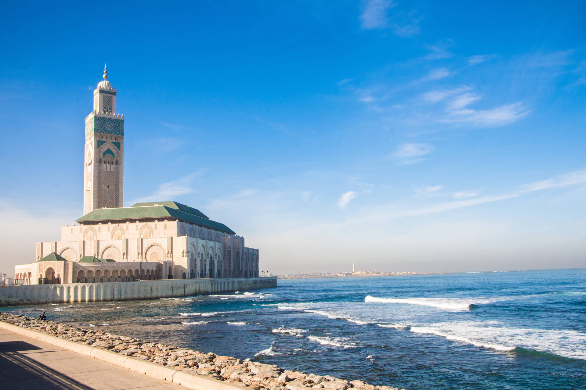 Morocco Casablanca Hassan Ii Mosque Background