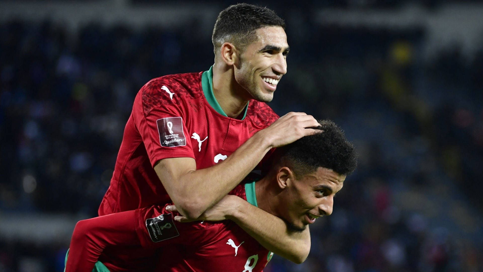 Morocco National Football Team Achraf Hakimi Azzedine Ounahi Background