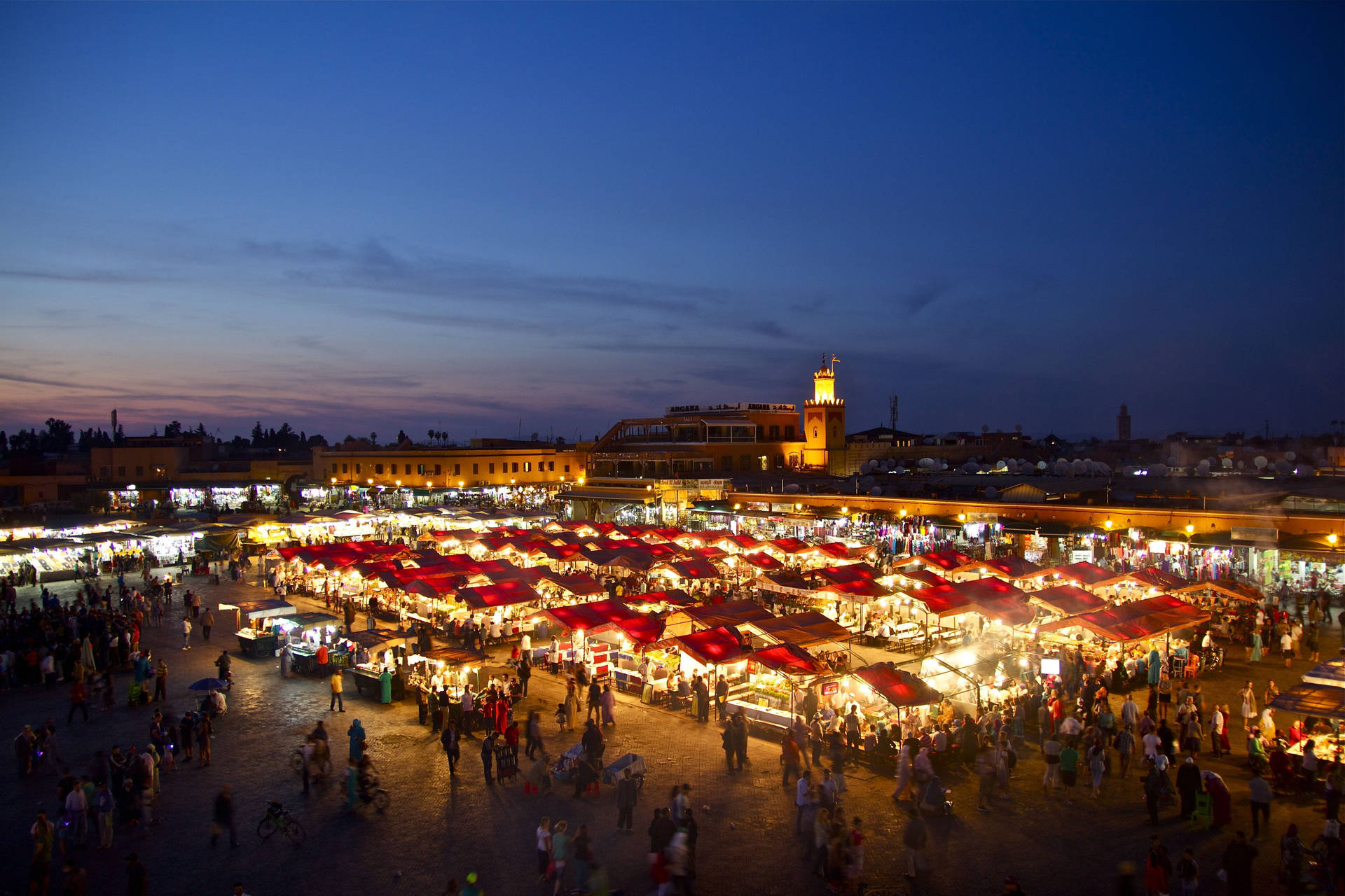 Morocco Night Market Background