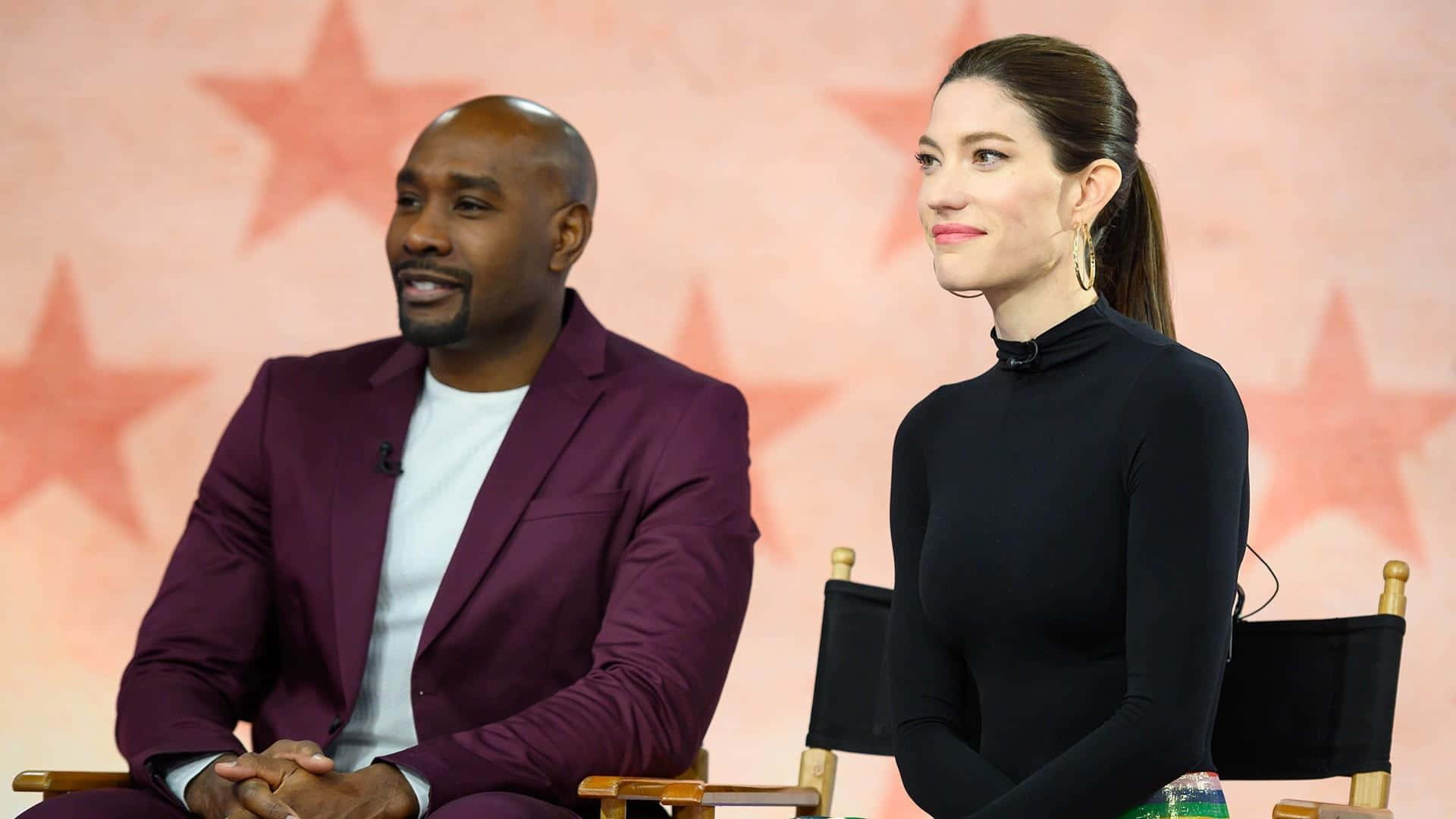Morris Chestnutand Co Star During Interview Background