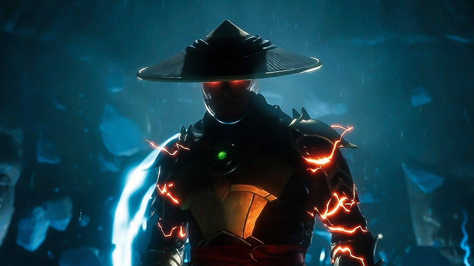 Mortal Kombat 11 Raiden With Lightning Background