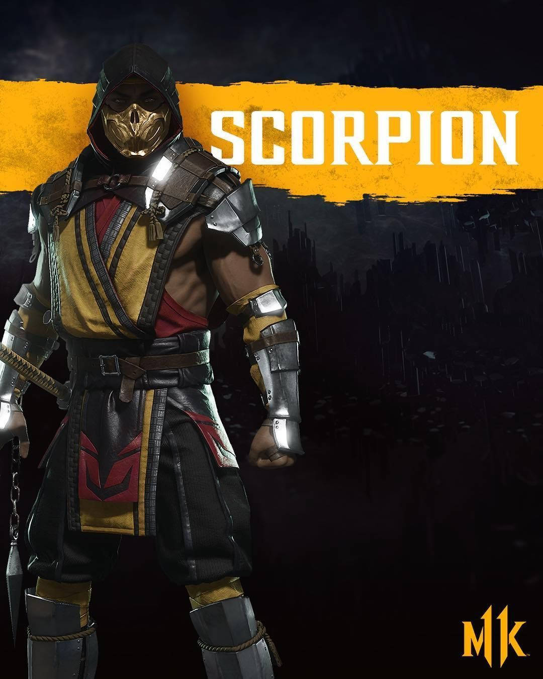Mortal Kombat 11 Scorpion Name Poster Background