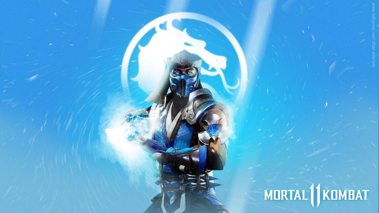 Mortal Kombat 11 Sub Zero Blue Background