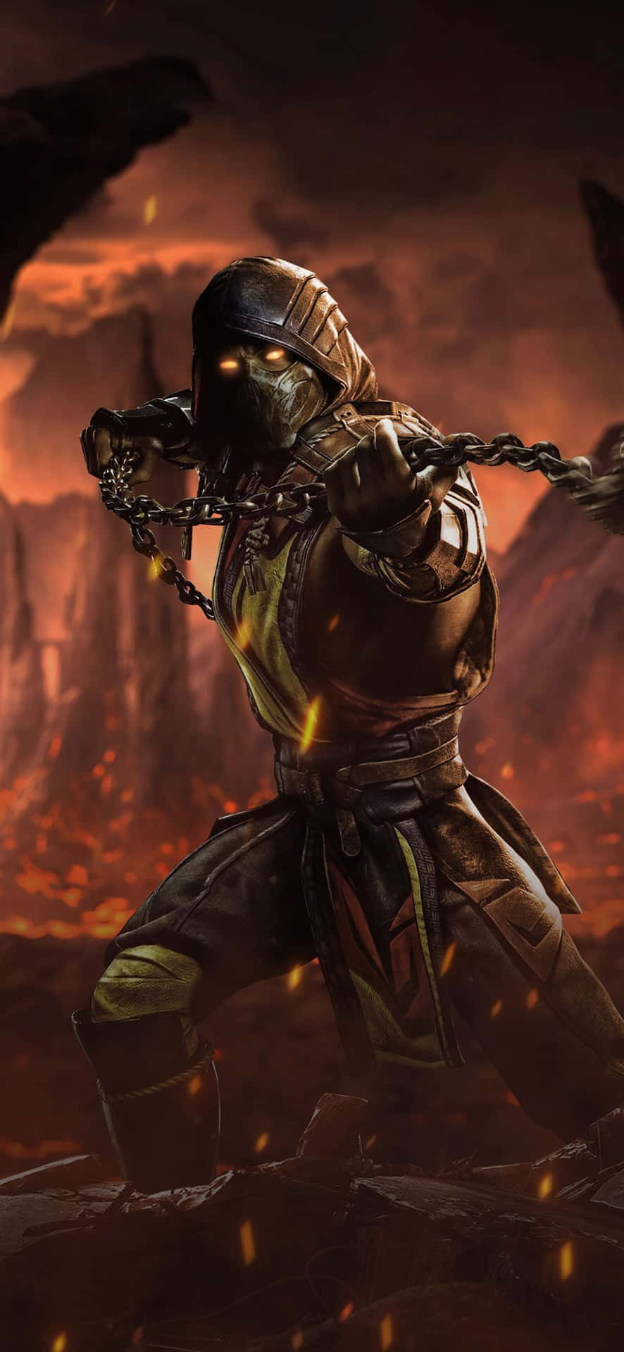 Mortal Kombat's Scorpion Strikes Background