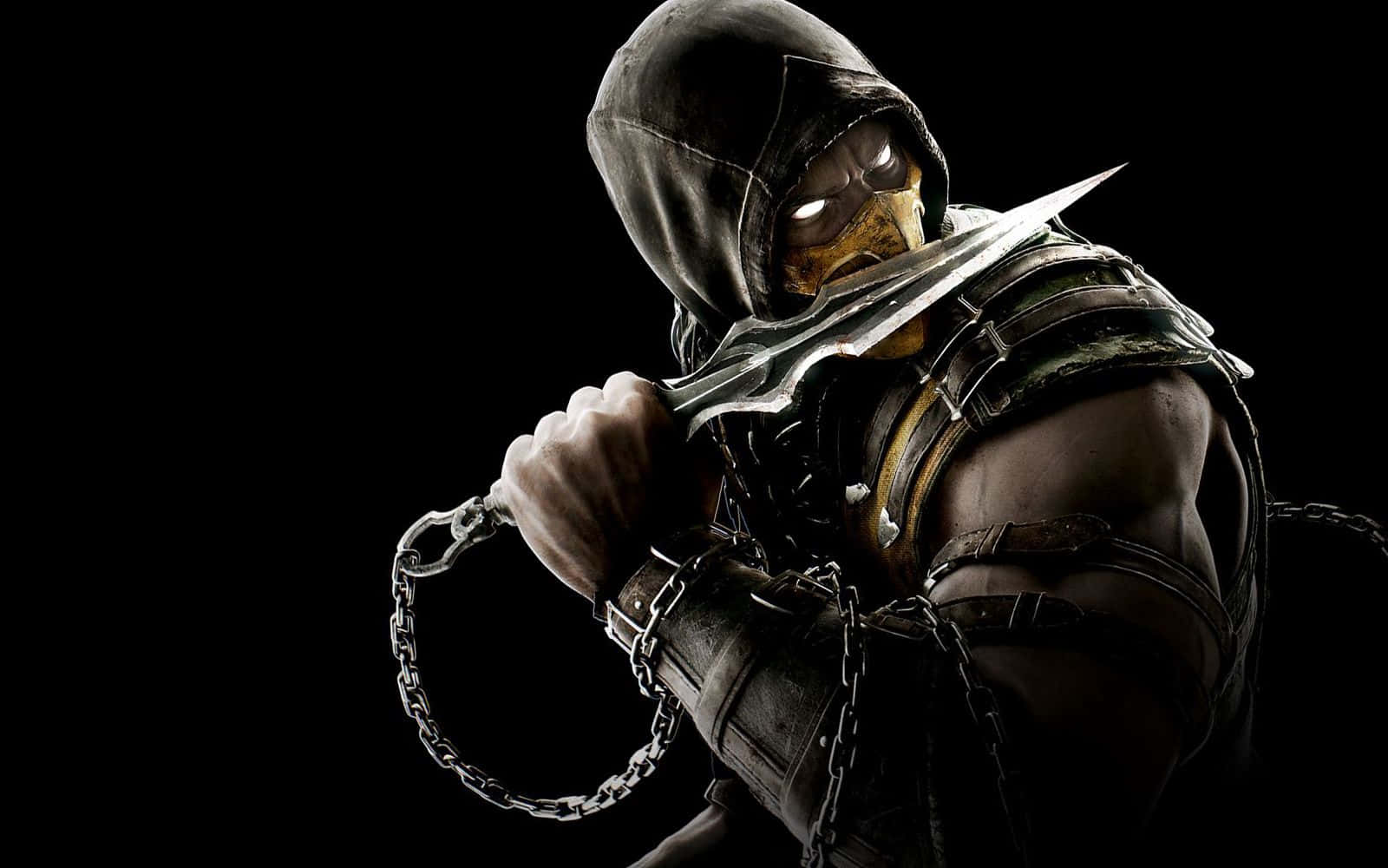 Mortal Kombat Scorpion Dark Aesthetic Background