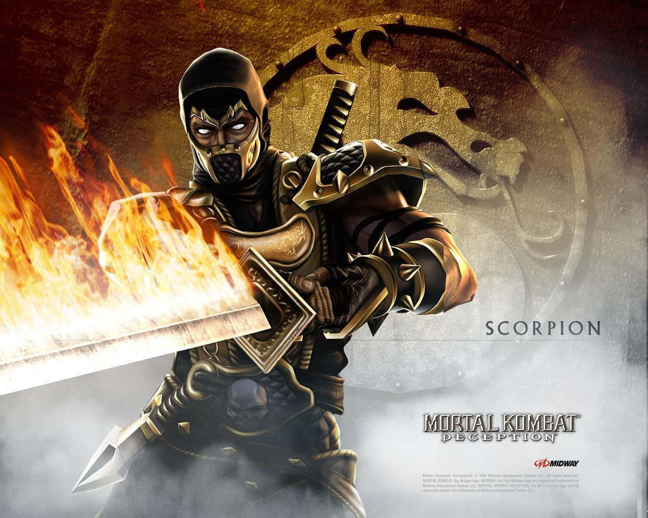 Mortal Kombat Scorpion Fan Art Background