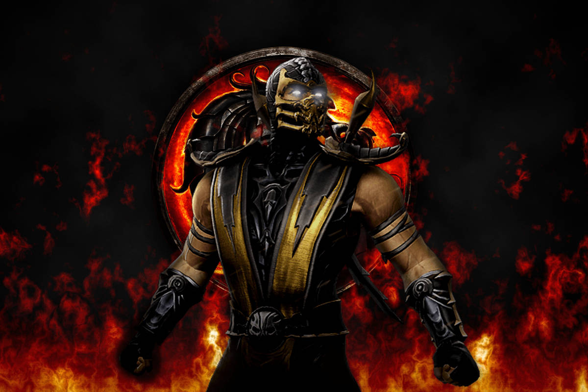Mortal Kombat Scorpion Fan Art Background