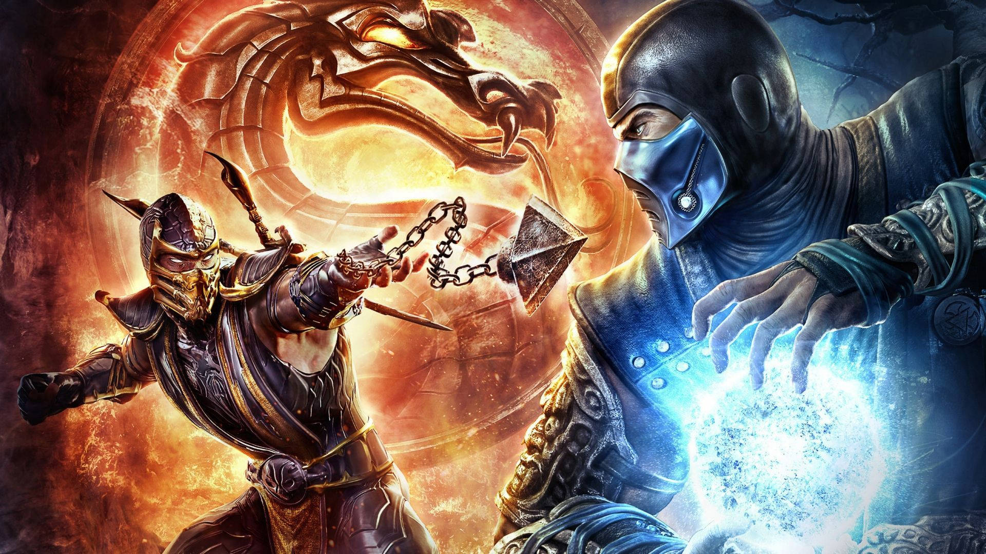 Mortal Kombat Scorpion Vs Sub Zero Battle Background