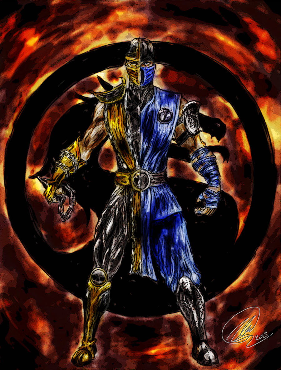 Mortal Kombat Scorpion Vs Sub Zero Sketch