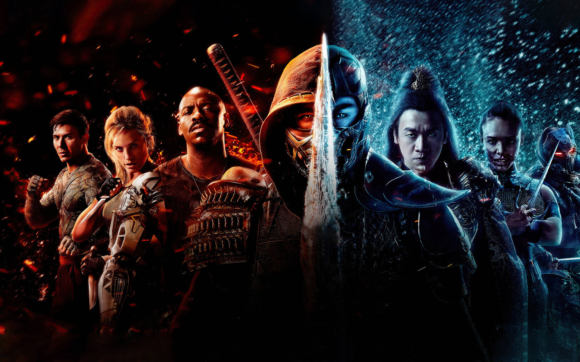 Mortal Kombat Scorpion Vs Sub Zero Teams Background