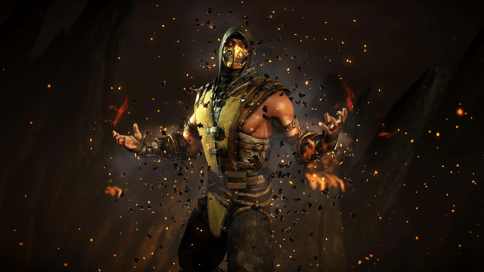 Mortal Kombat X Fighters Facing Off Background