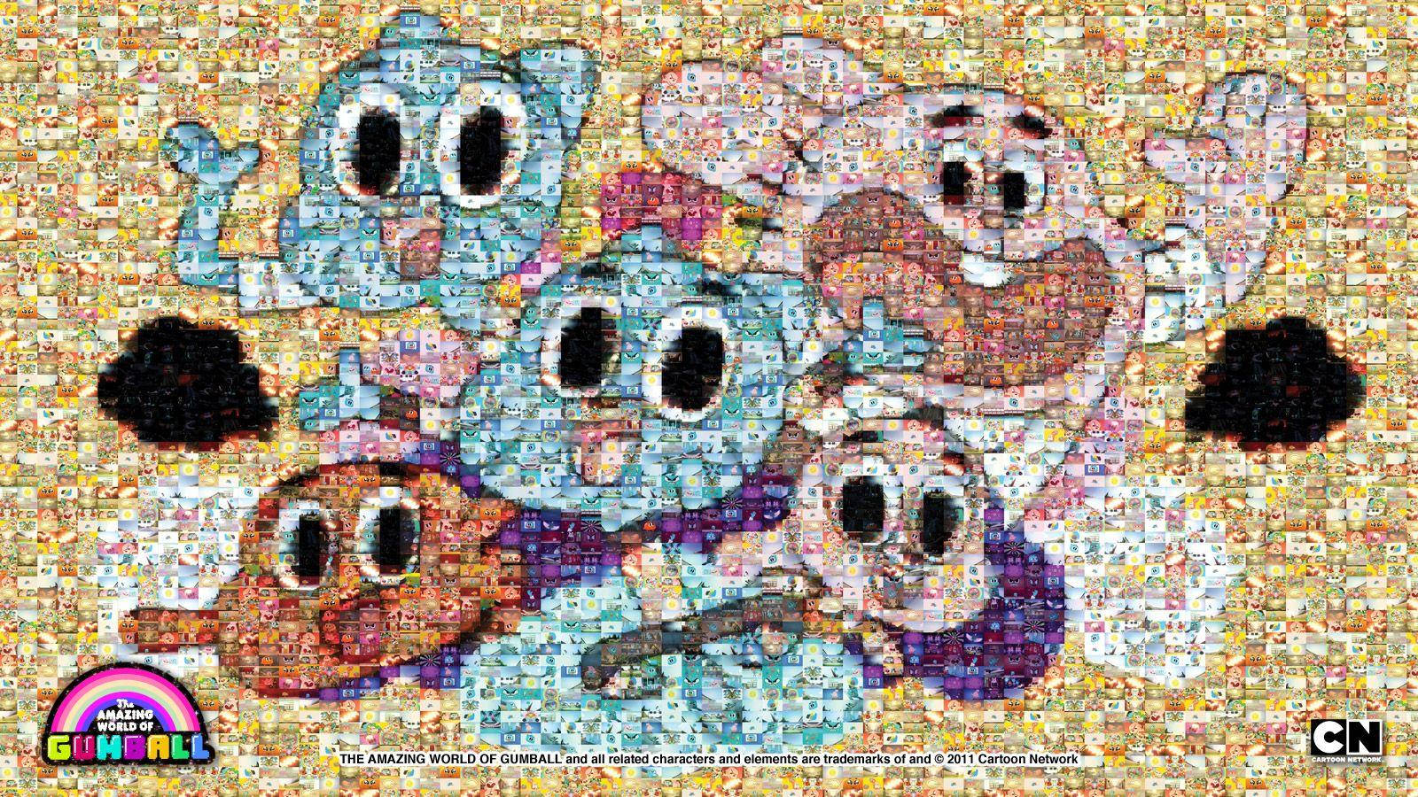 Mosaic Gumball Characters Background