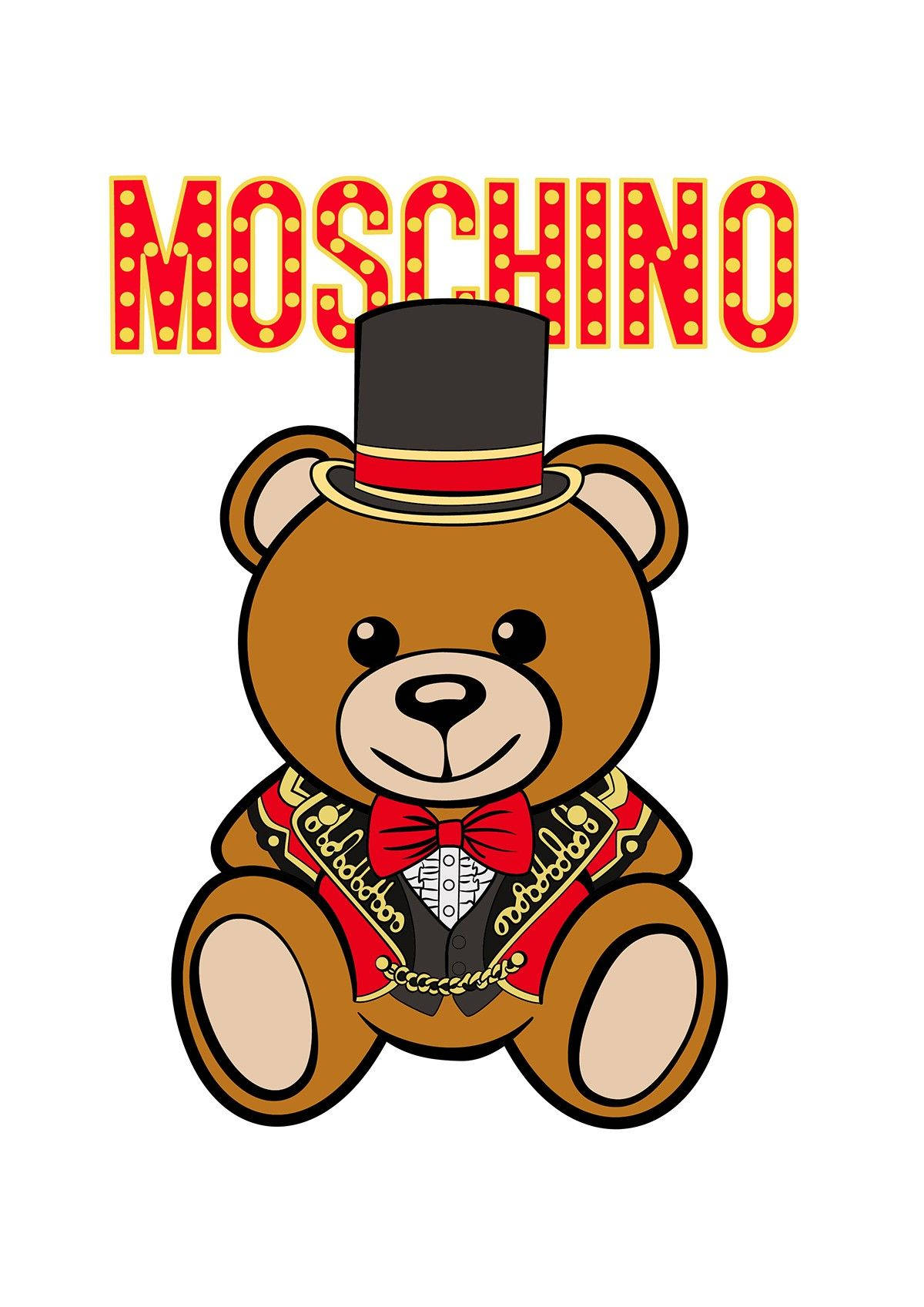 Moschino Bear Wearing Jacket Background