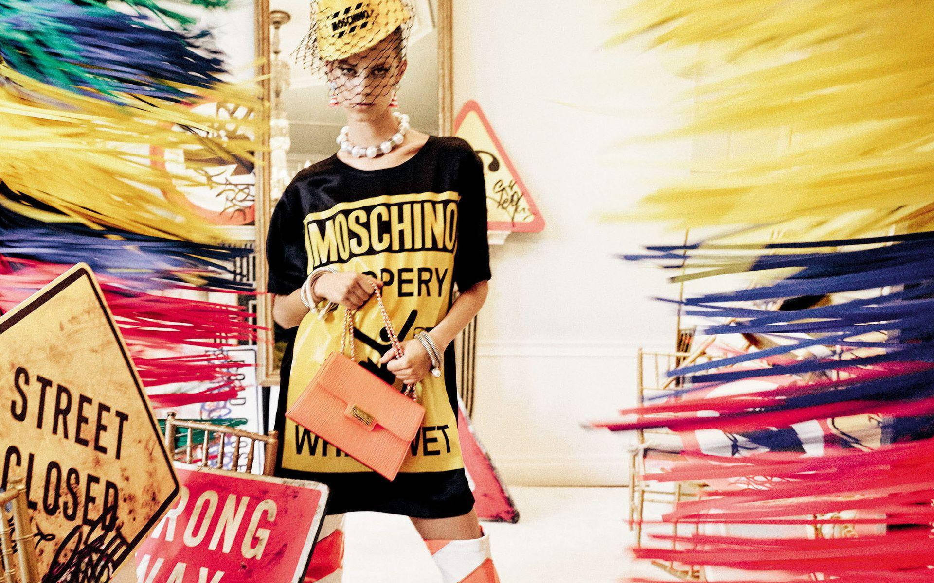 Moschino Dress Road Signs Background