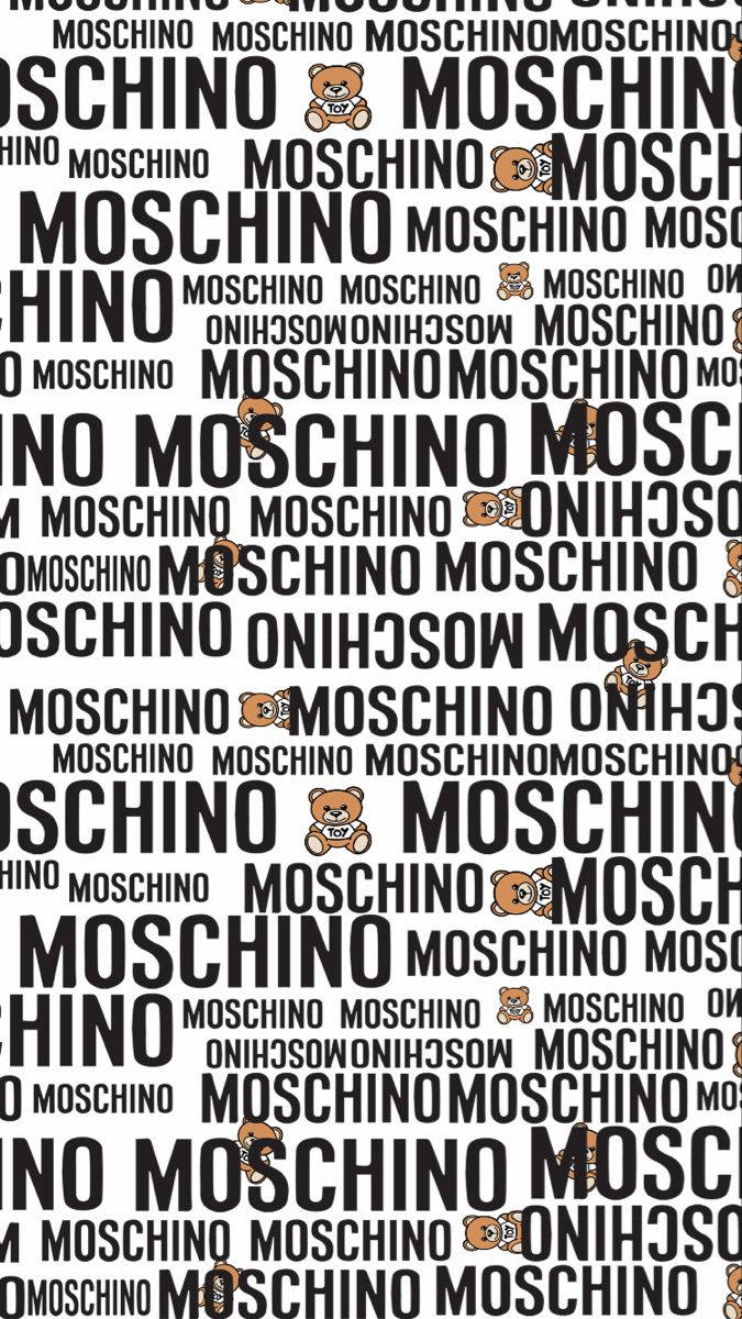 Moschino Logo And Bears Background