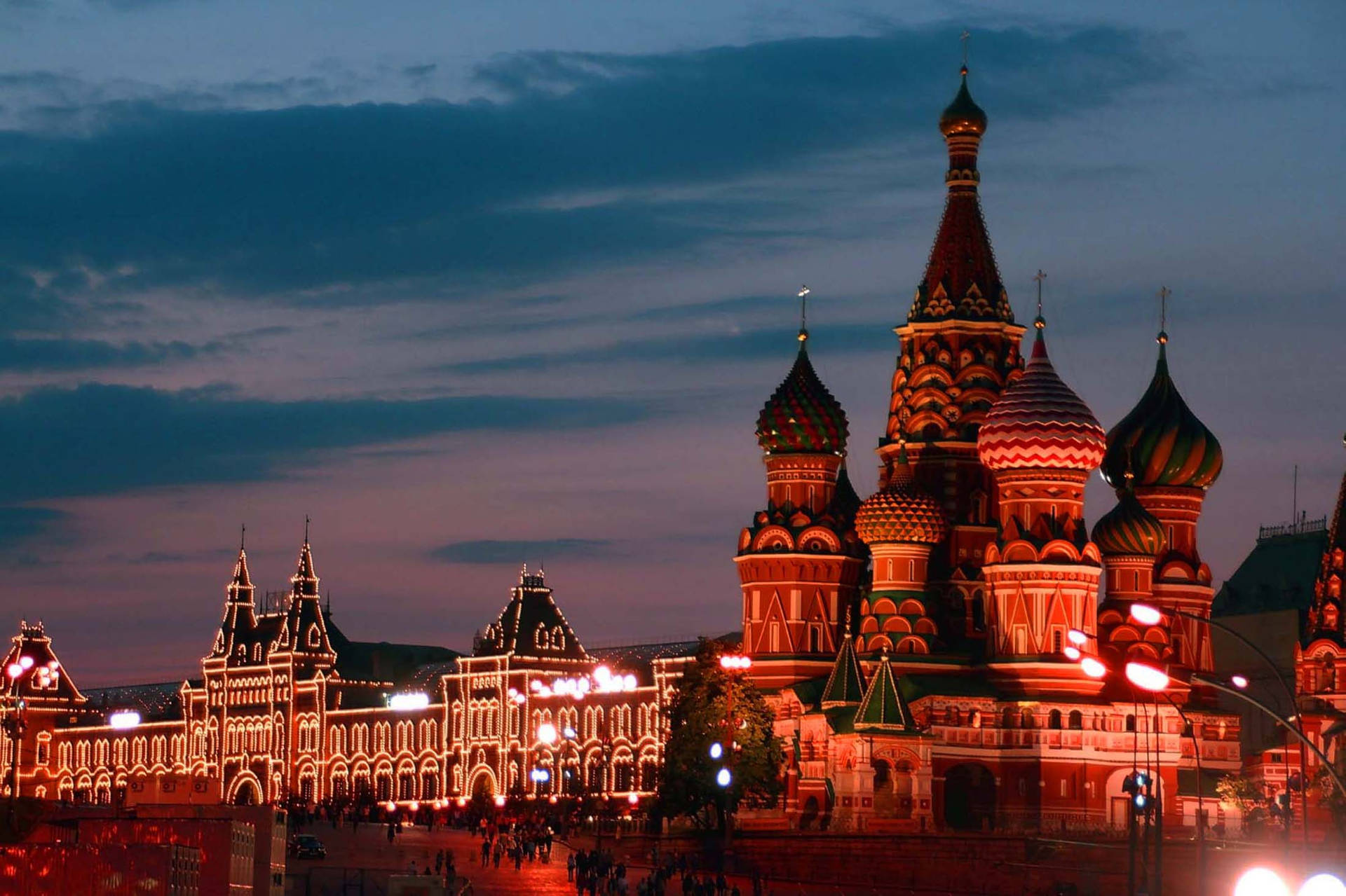 Moscow Russia Medieval Red Square Background