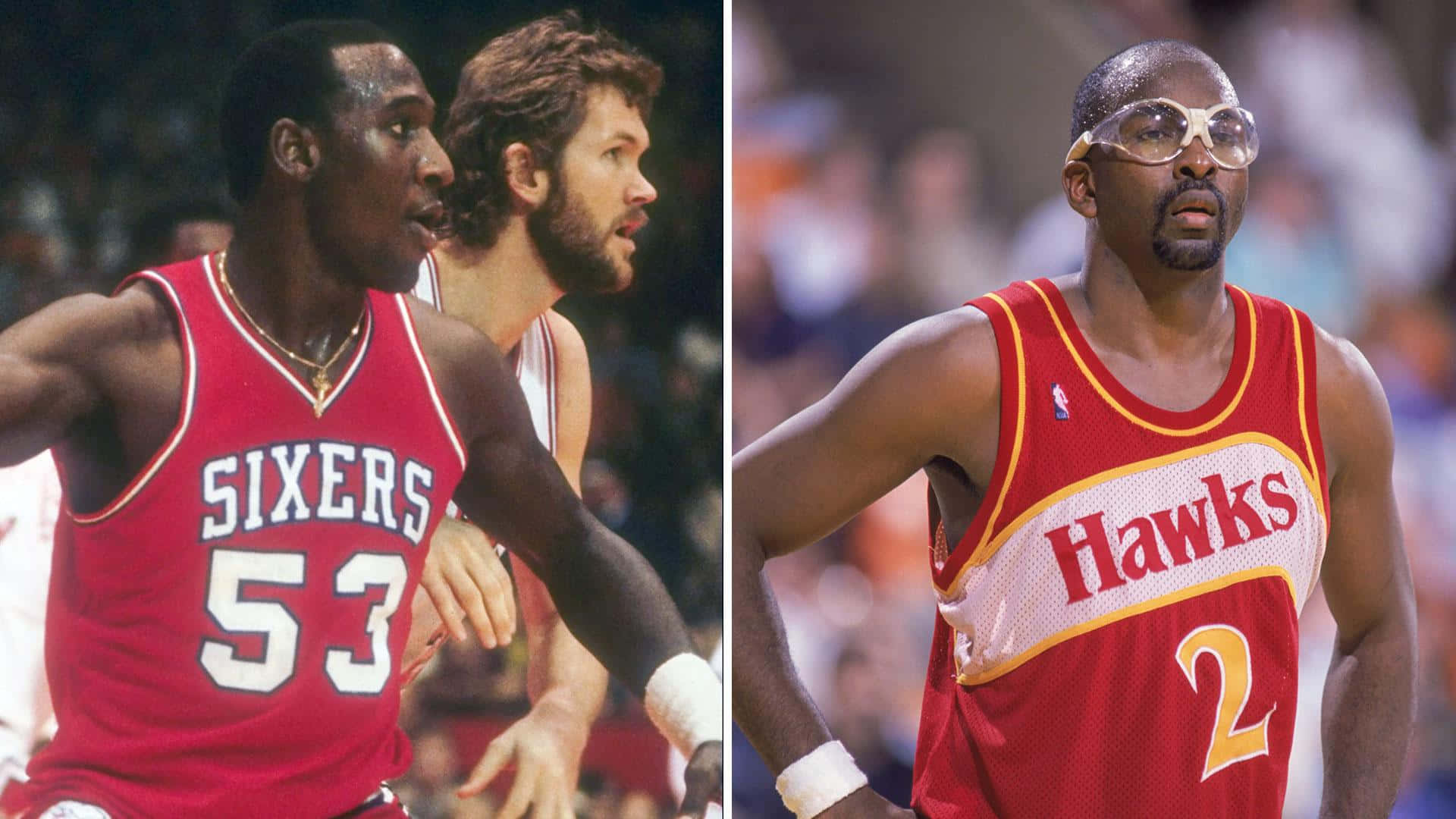 Moses Malone And Darryl Dawkins Background