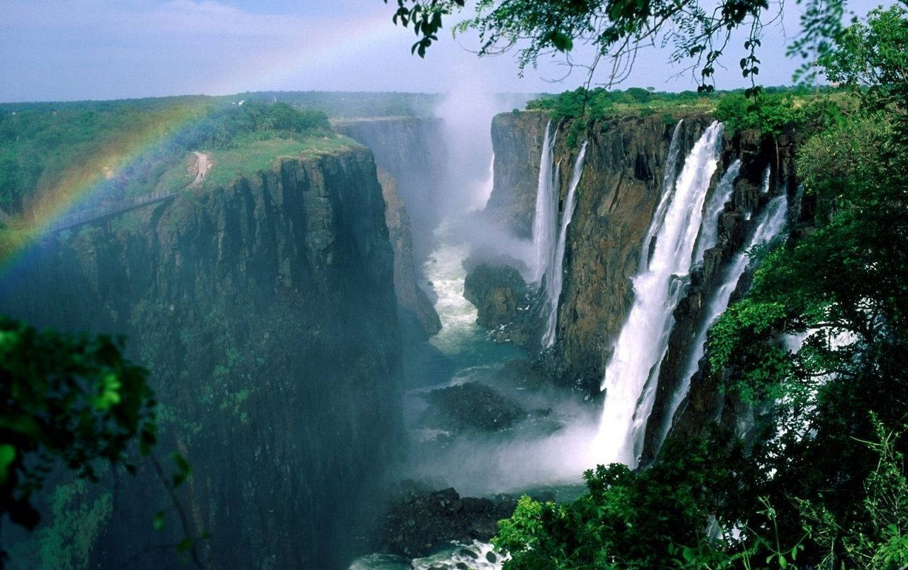 Mosi-oa-tunya Of Zimbabwe Background