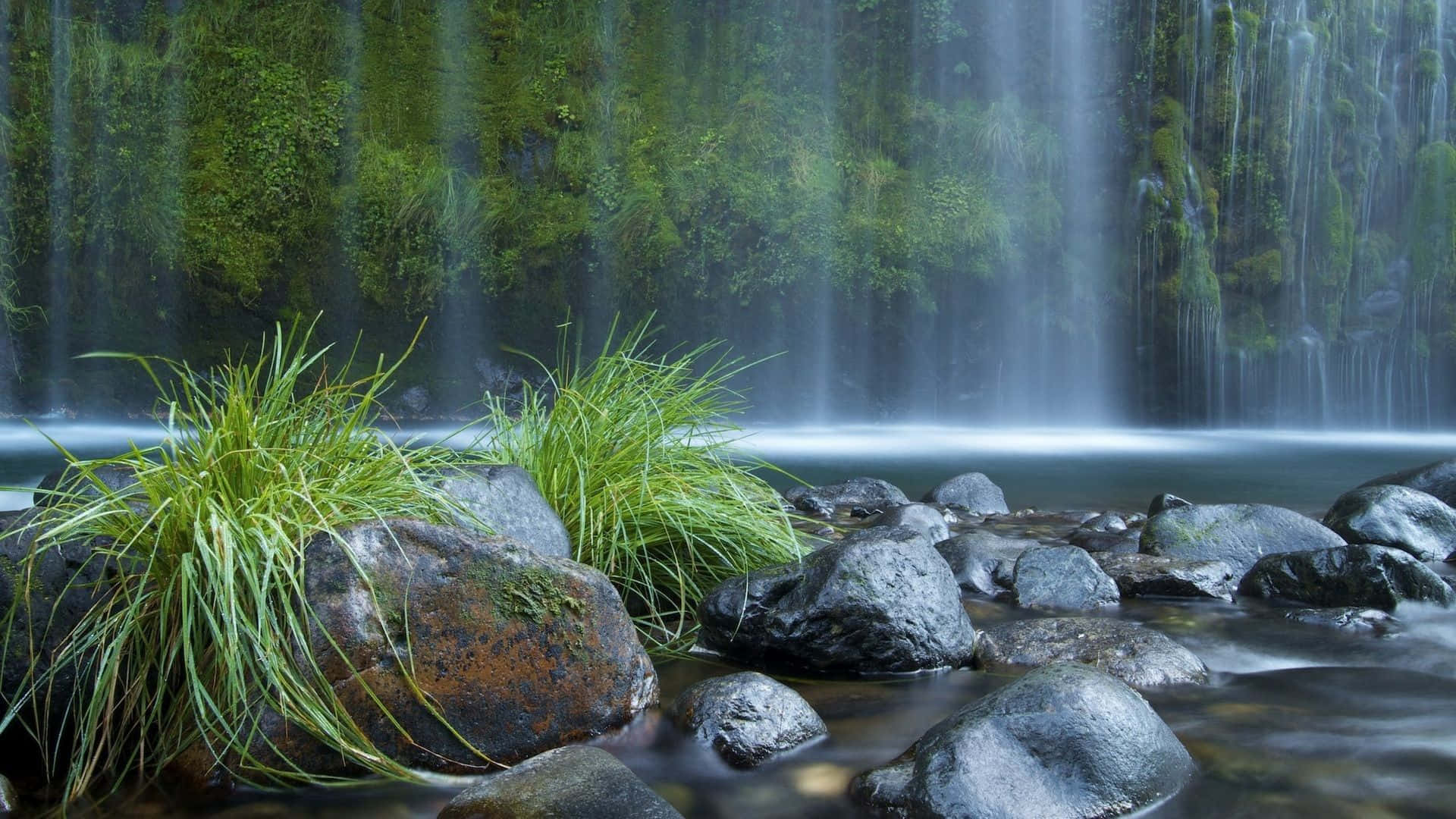Mossbrae Falls California Waterfall Desktop Background