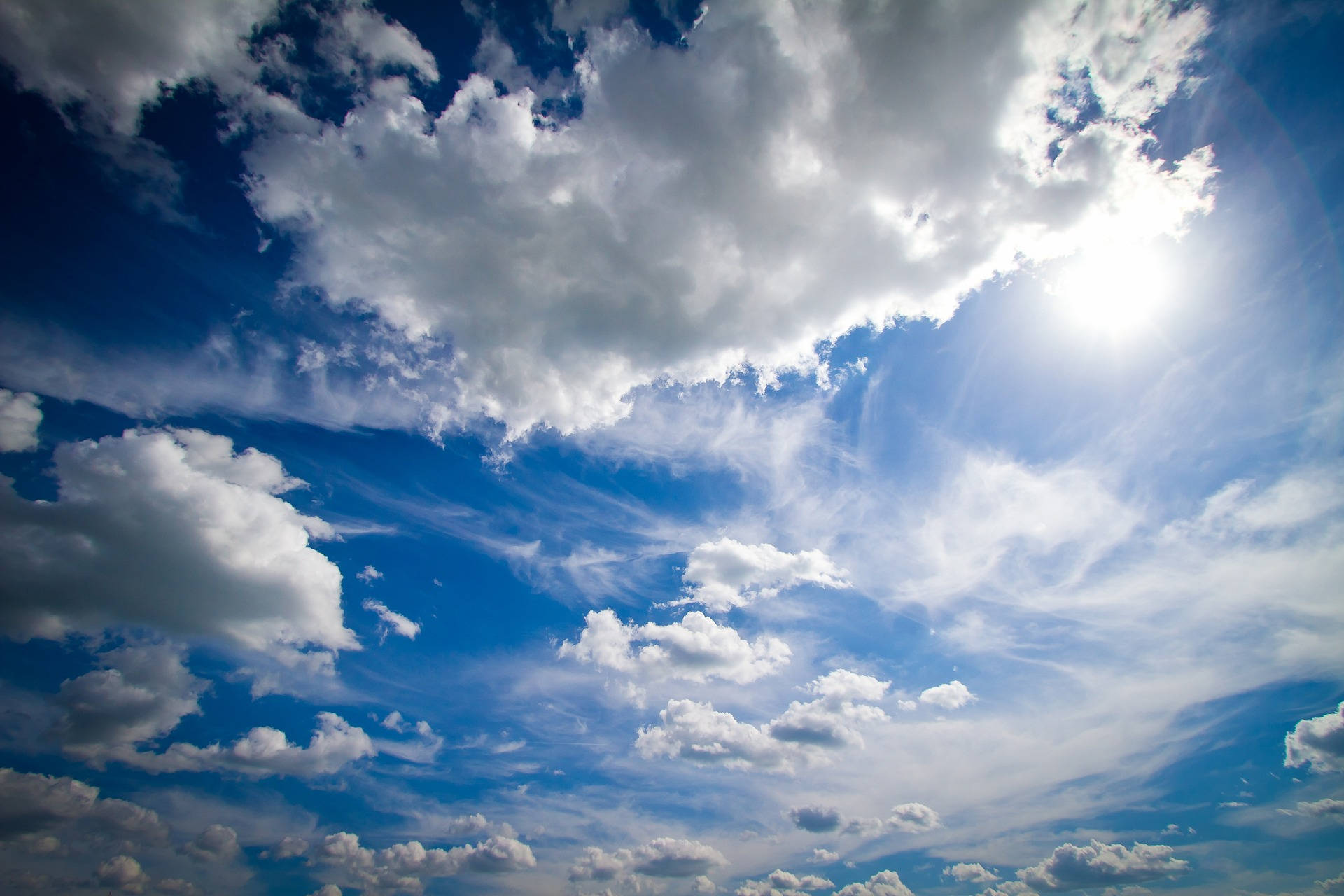 Most Beautiful Desktop Sun And Clouds