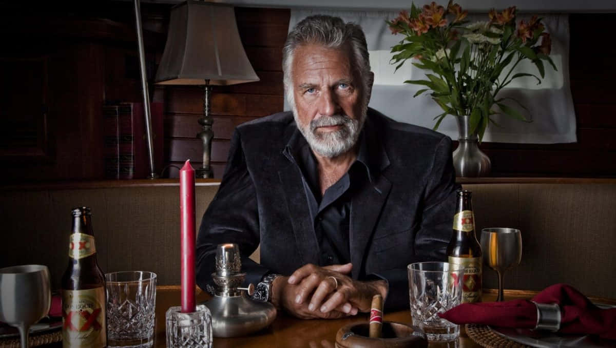 Most Interesting Man Dos Equis Dinner Setting Background