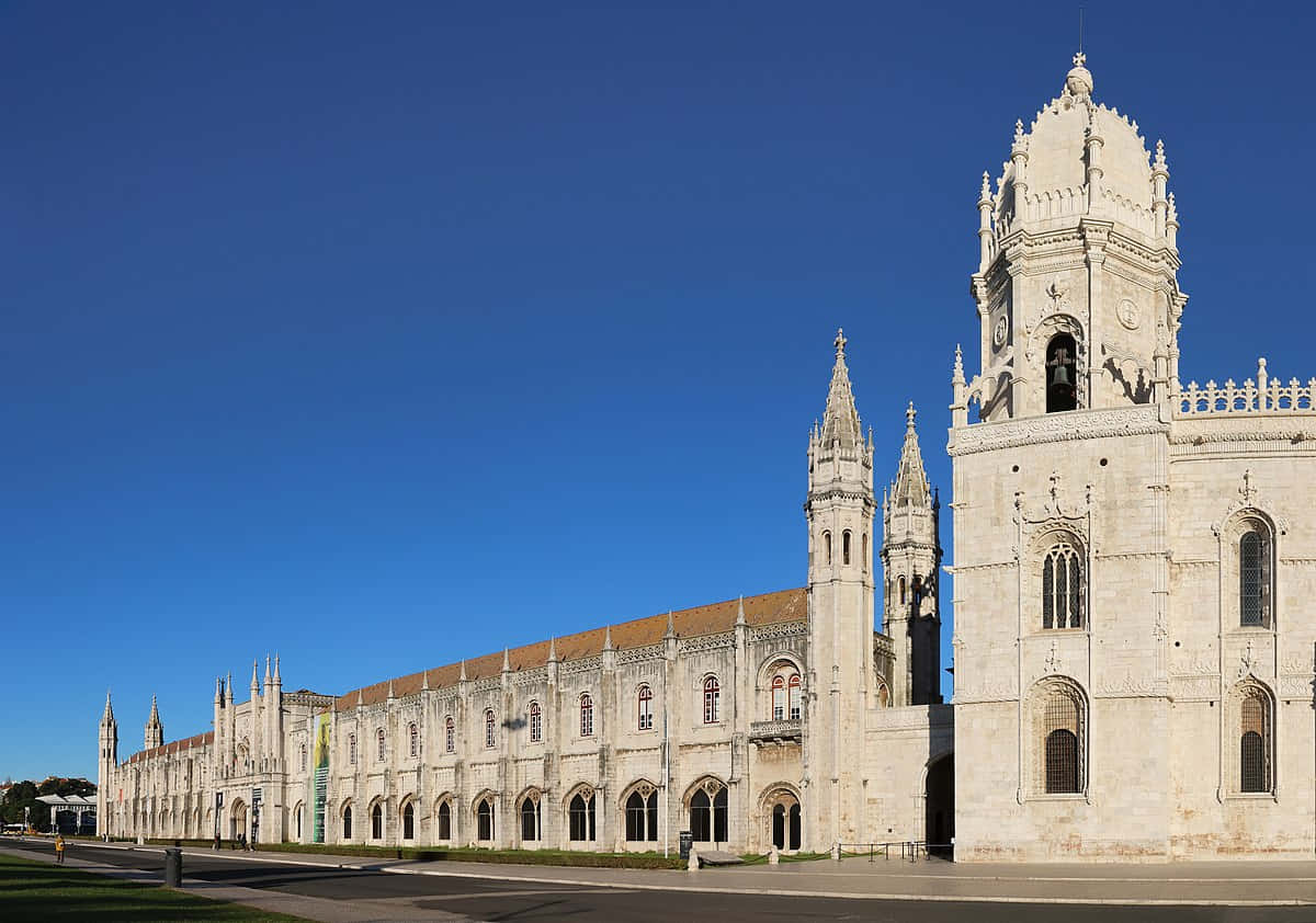 Mosteiro Dos Jeronimos Manueline Architecture Background