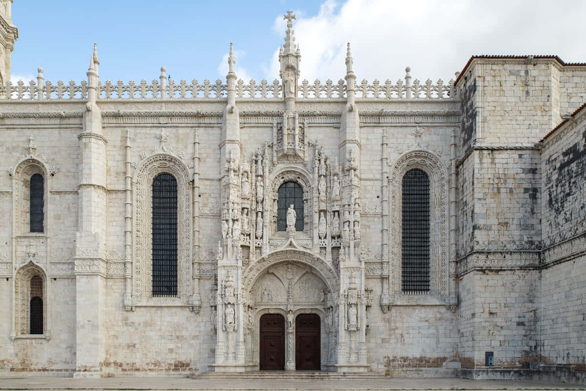 Mosteiro Dos Jeronimos Manueline Exterior Background