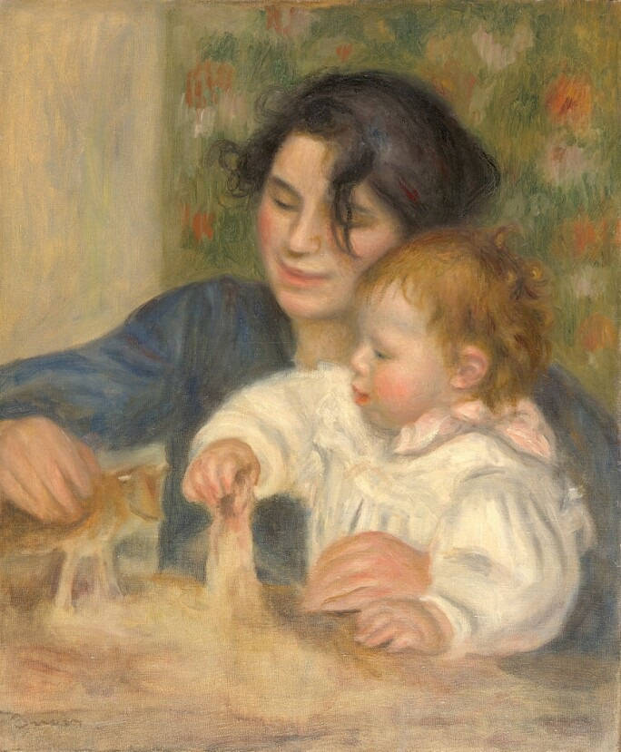 Mother And Child By Renoir Background