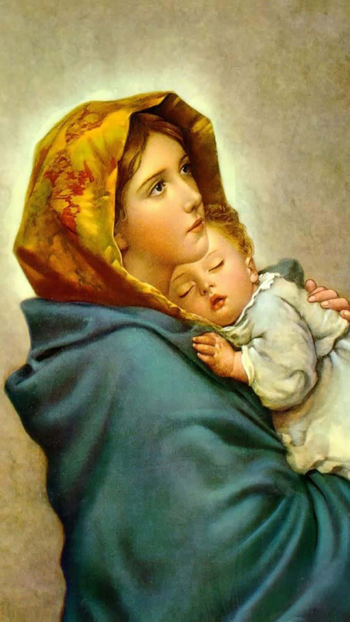 Mother Mary Madonna And Child Background