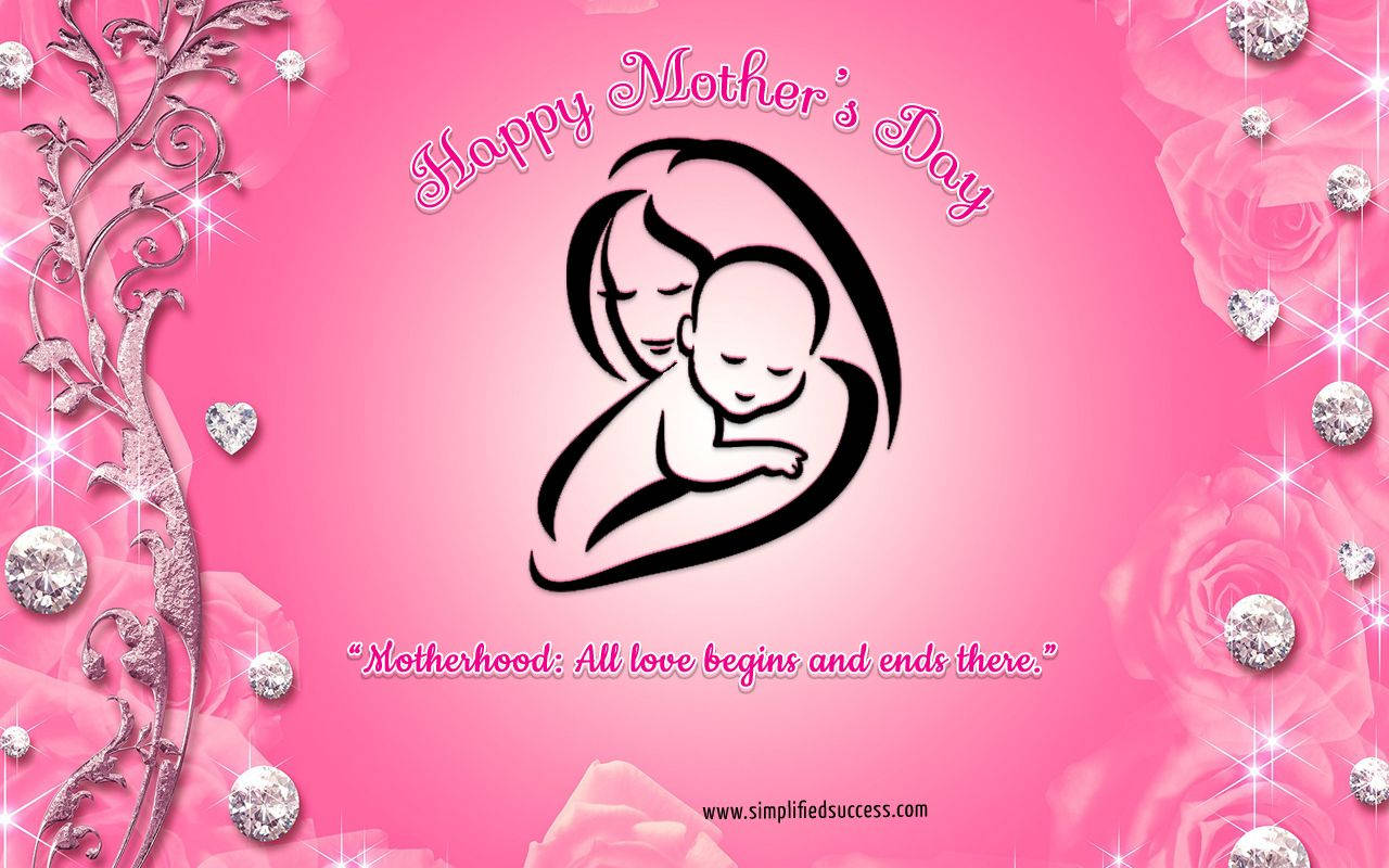 Mother's Day Simple Drawing Background