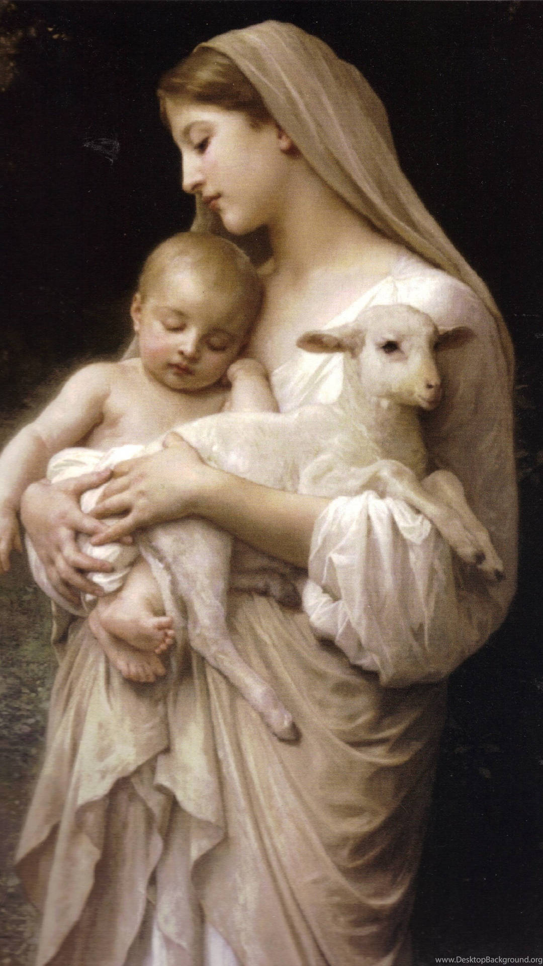 Mother With Baby And Goat