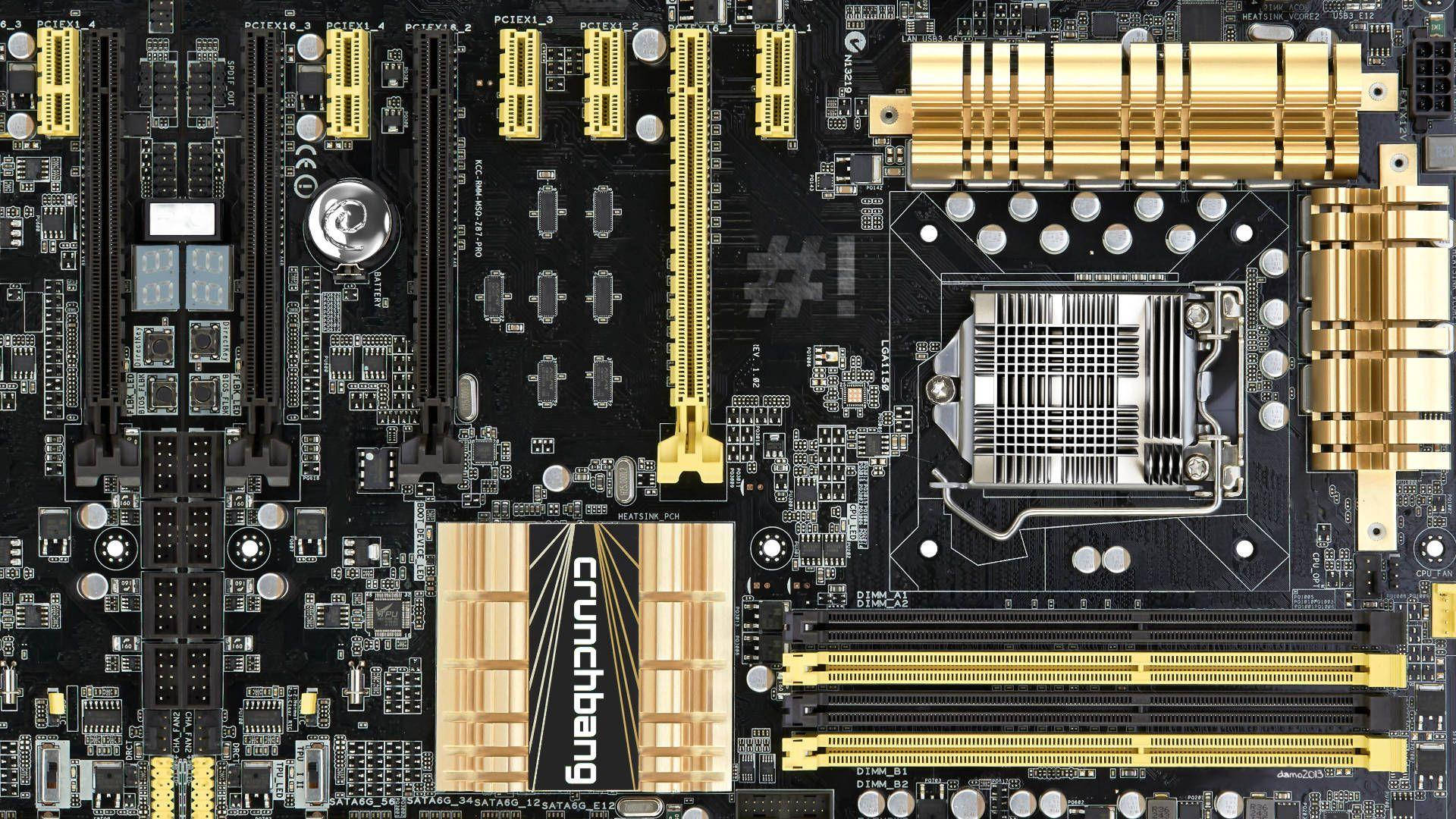 Motherboard With Gold Slots