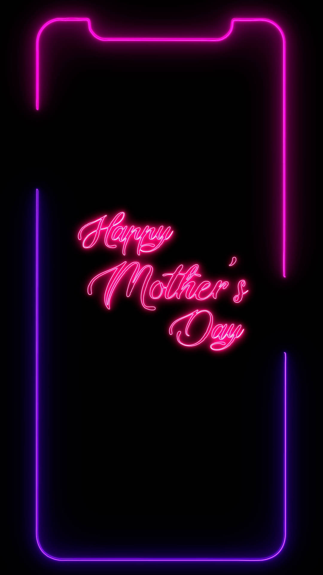 Mother’s Day Neon Aesthetic Iphone Background