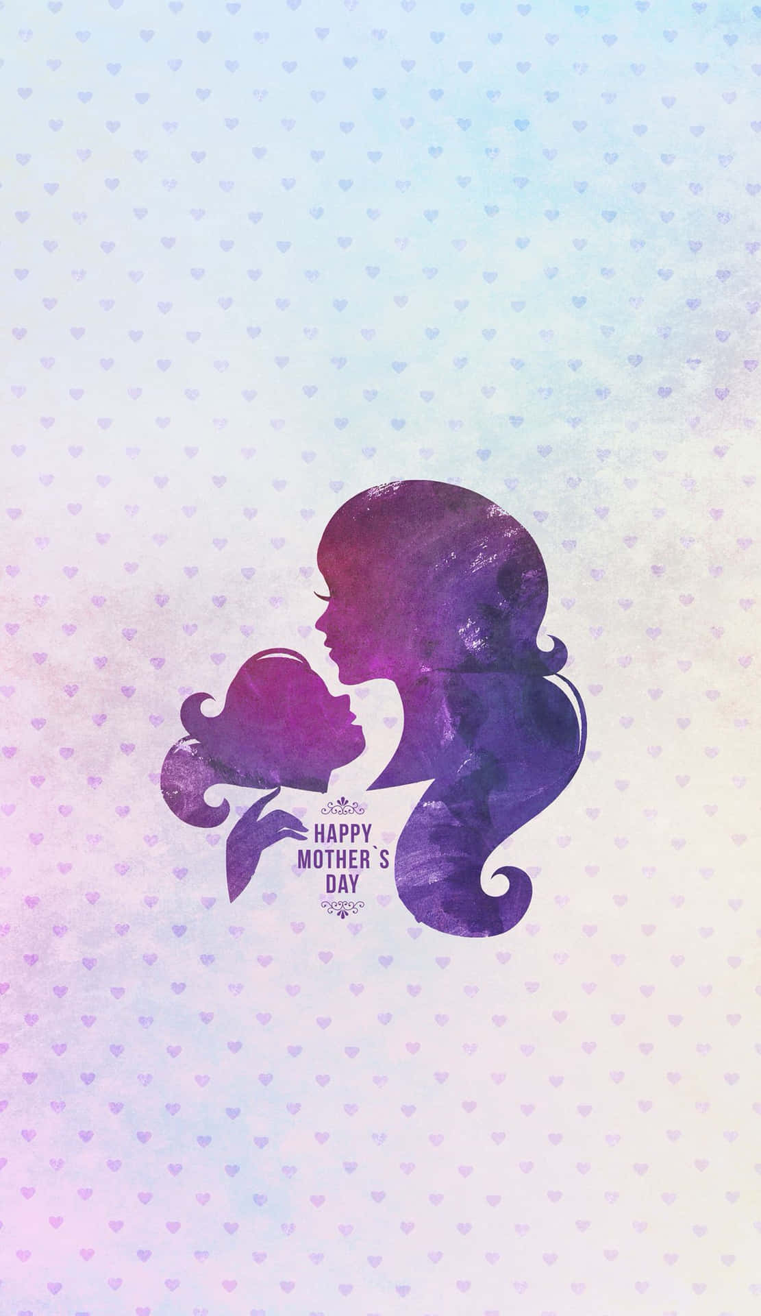 Mothers Day Silhouette Art Background