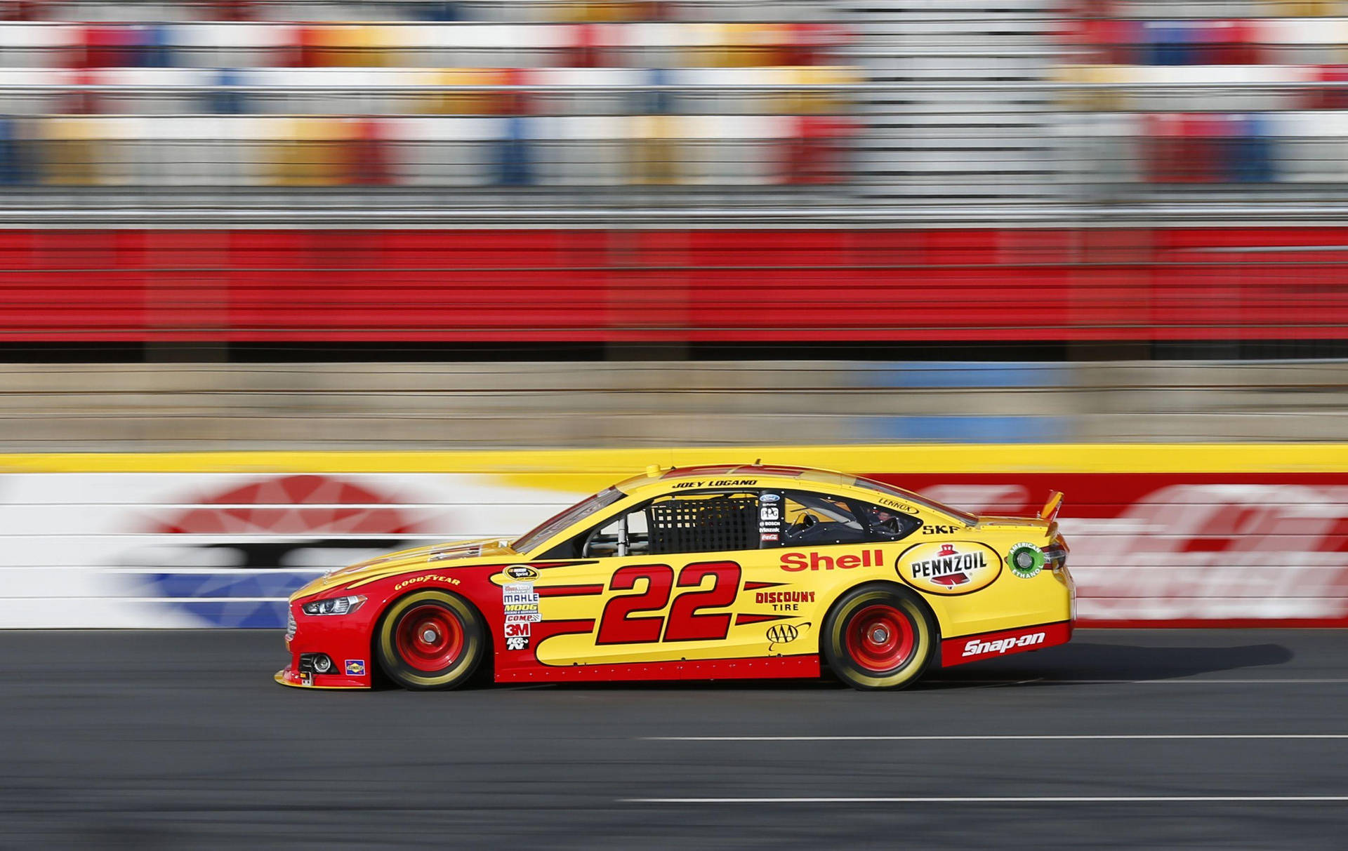 Motion Photograph Of Joey Logano’s Car