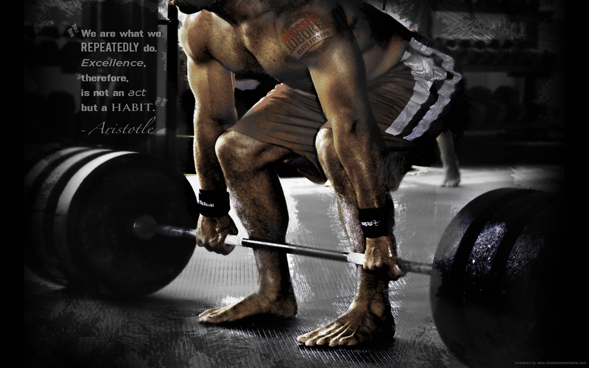Motivation Man Weightlifting Background
