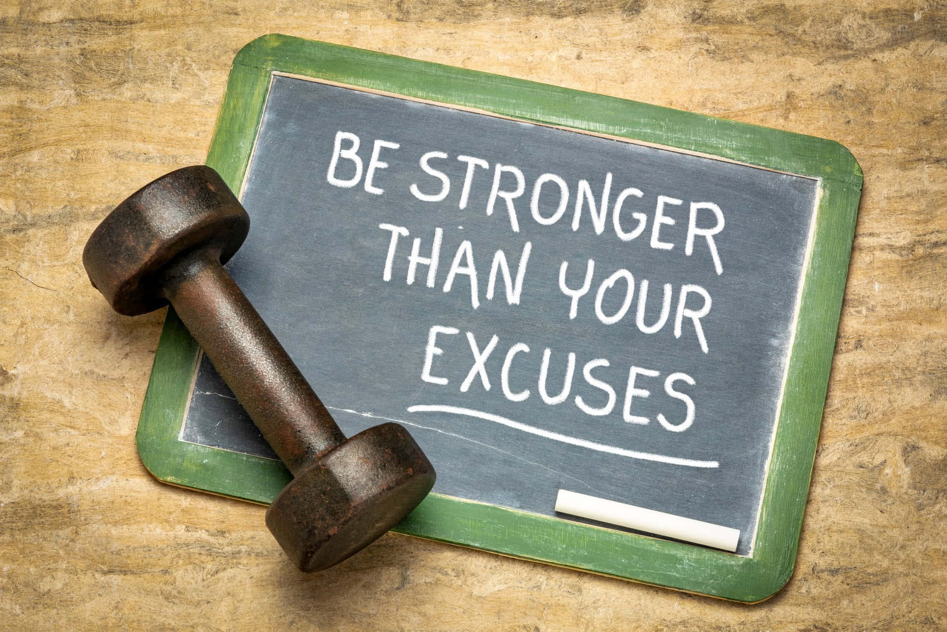 Motivational Fitness Quote Dumbbell Background