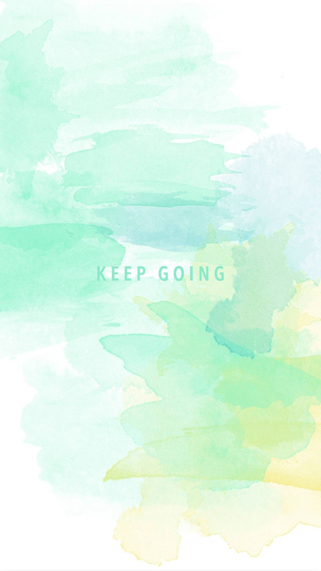 Motivational Light Green Aesthetic Watercolor Background