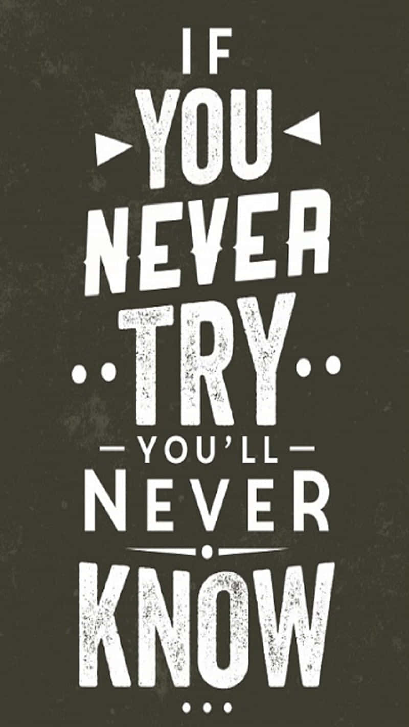 Motivational Quote If You Never Try