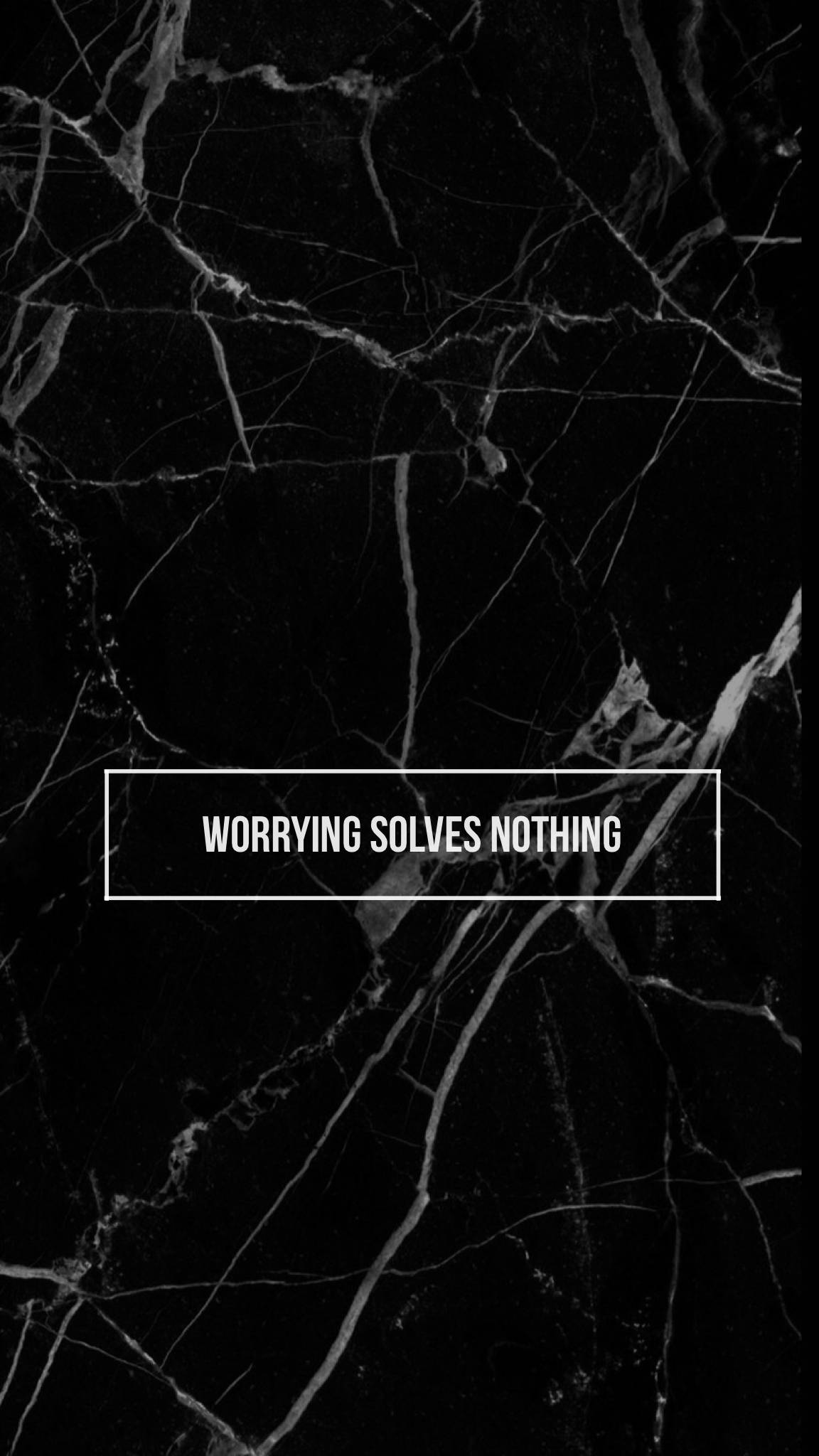 Motivational Quote In Marquina Black White Marble Iphone Background