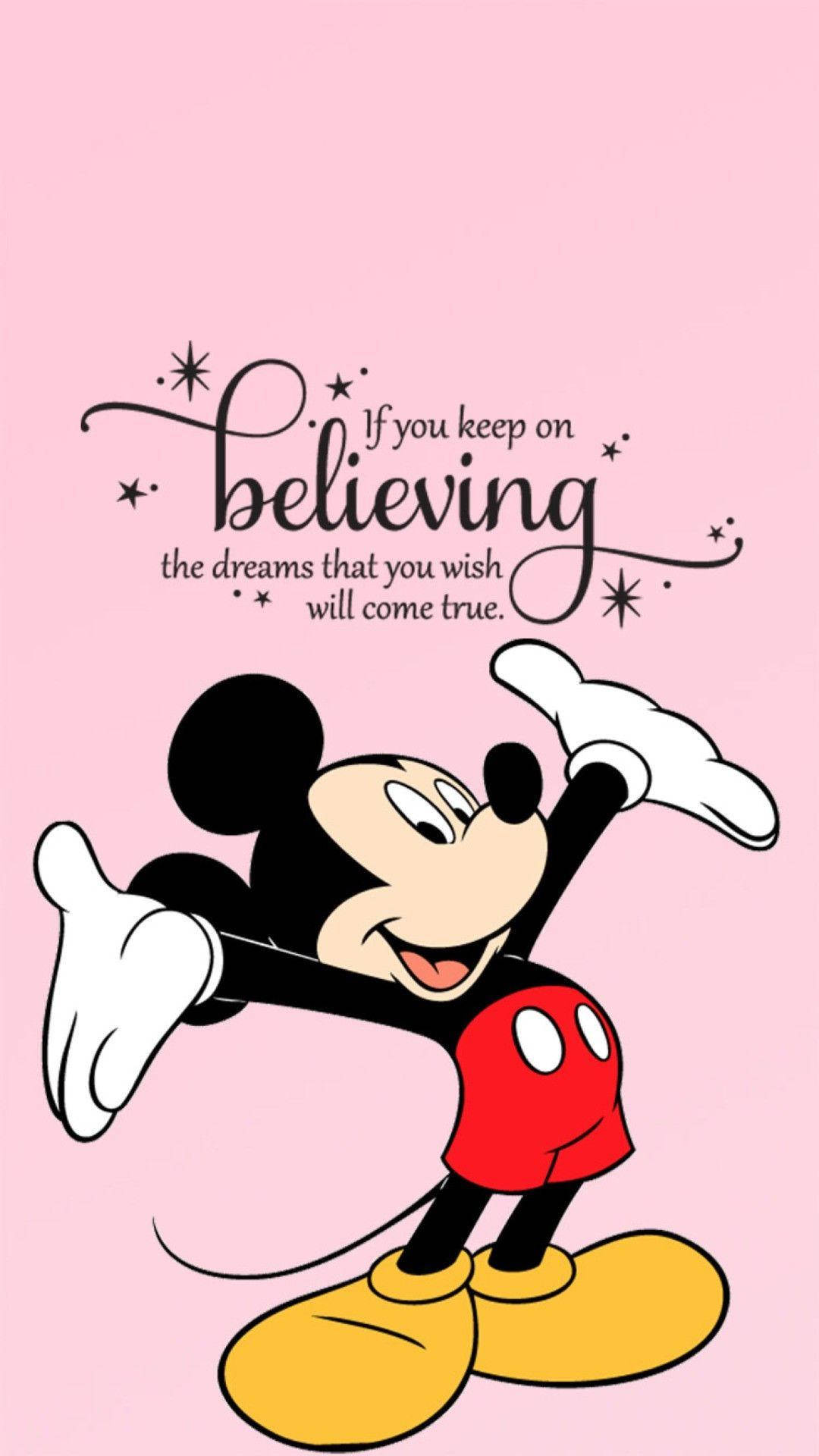 Motivational Quote Mickey Mouse Iphone Background