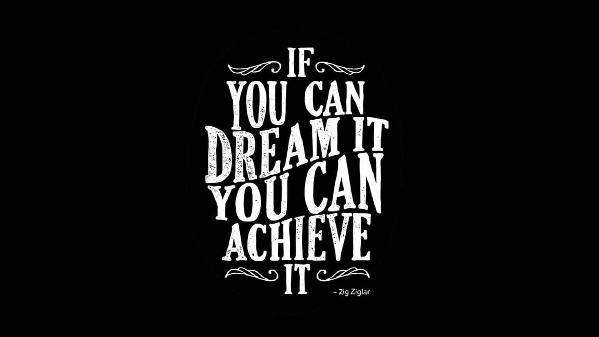 Motivational Quotes Black Dream Achieve Background