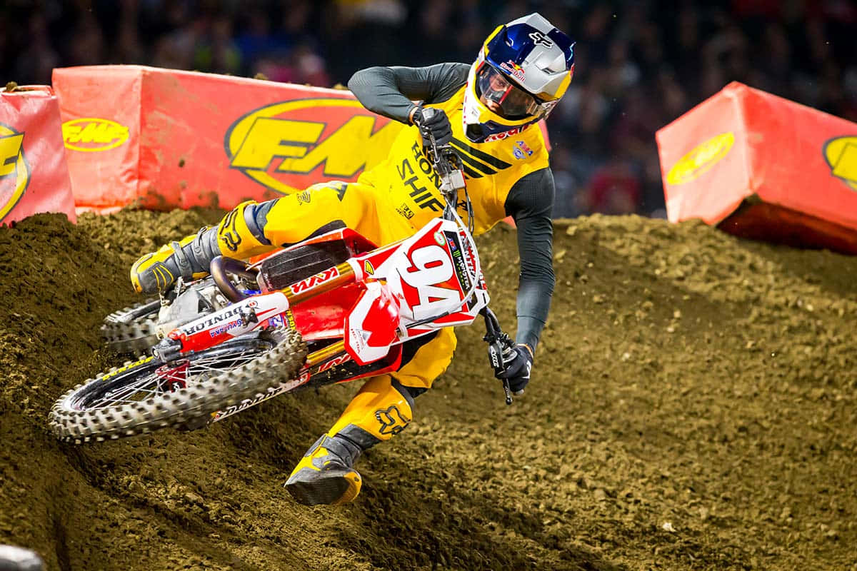 Motocross Champion Ken Roczen Competing In A Race