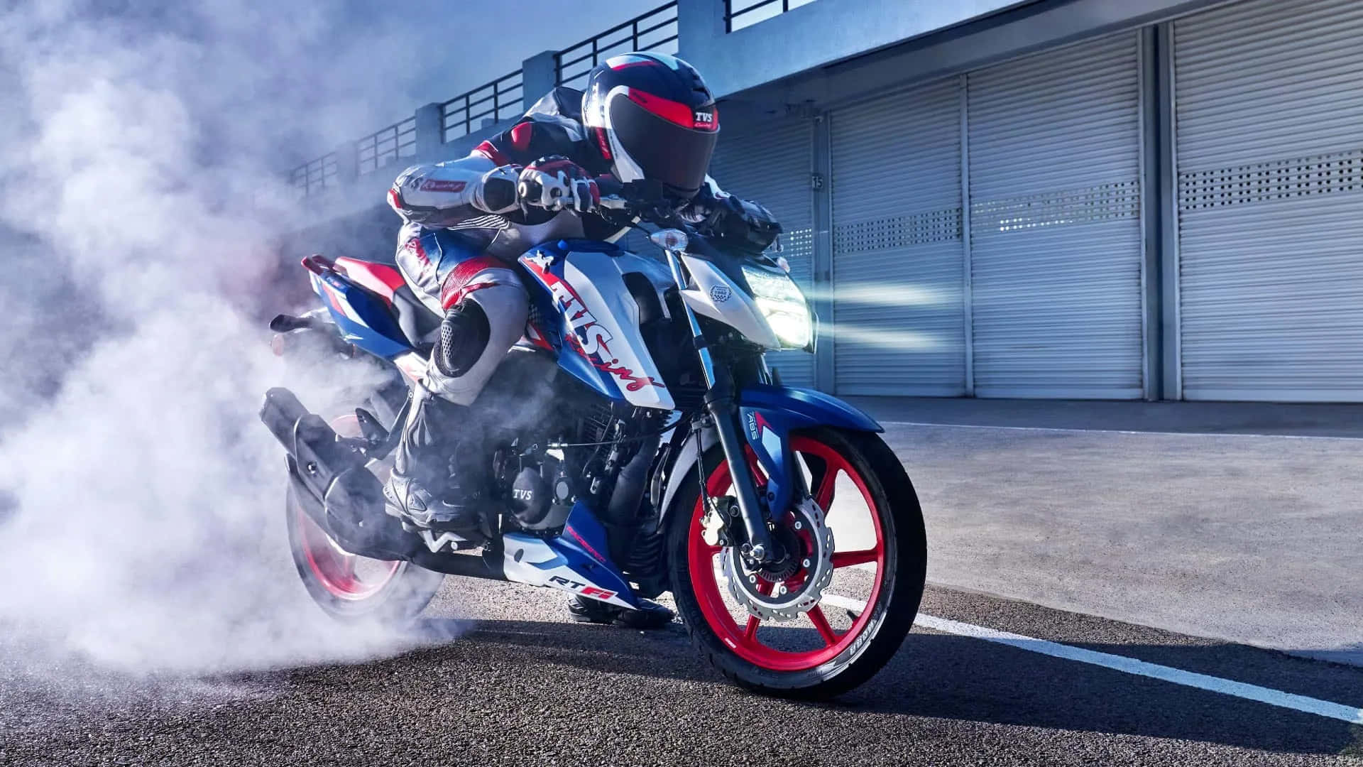 Motorcycle Burnout Performance Background