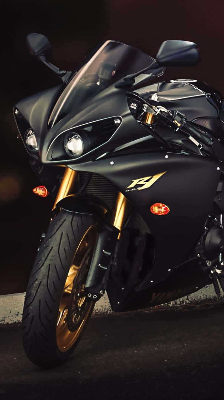 Motorcycle Iphone Black Gold Yamaha Background