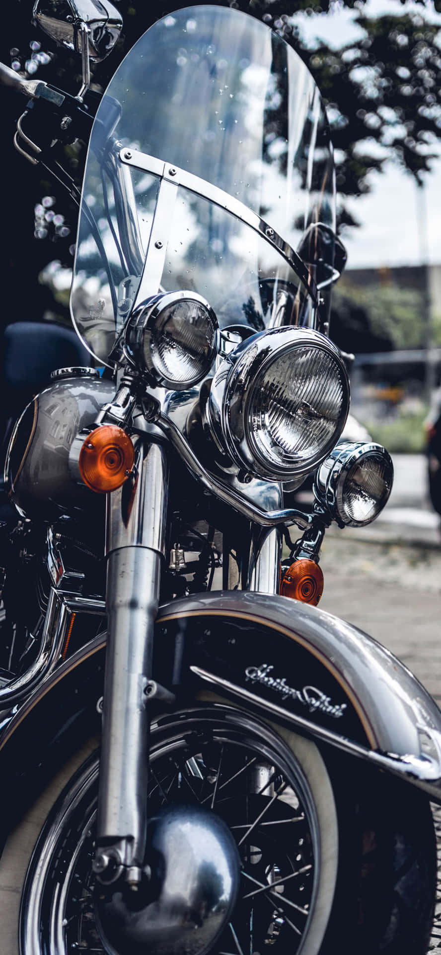 Motorcycle Iphone Heritage Softail Headlight Background