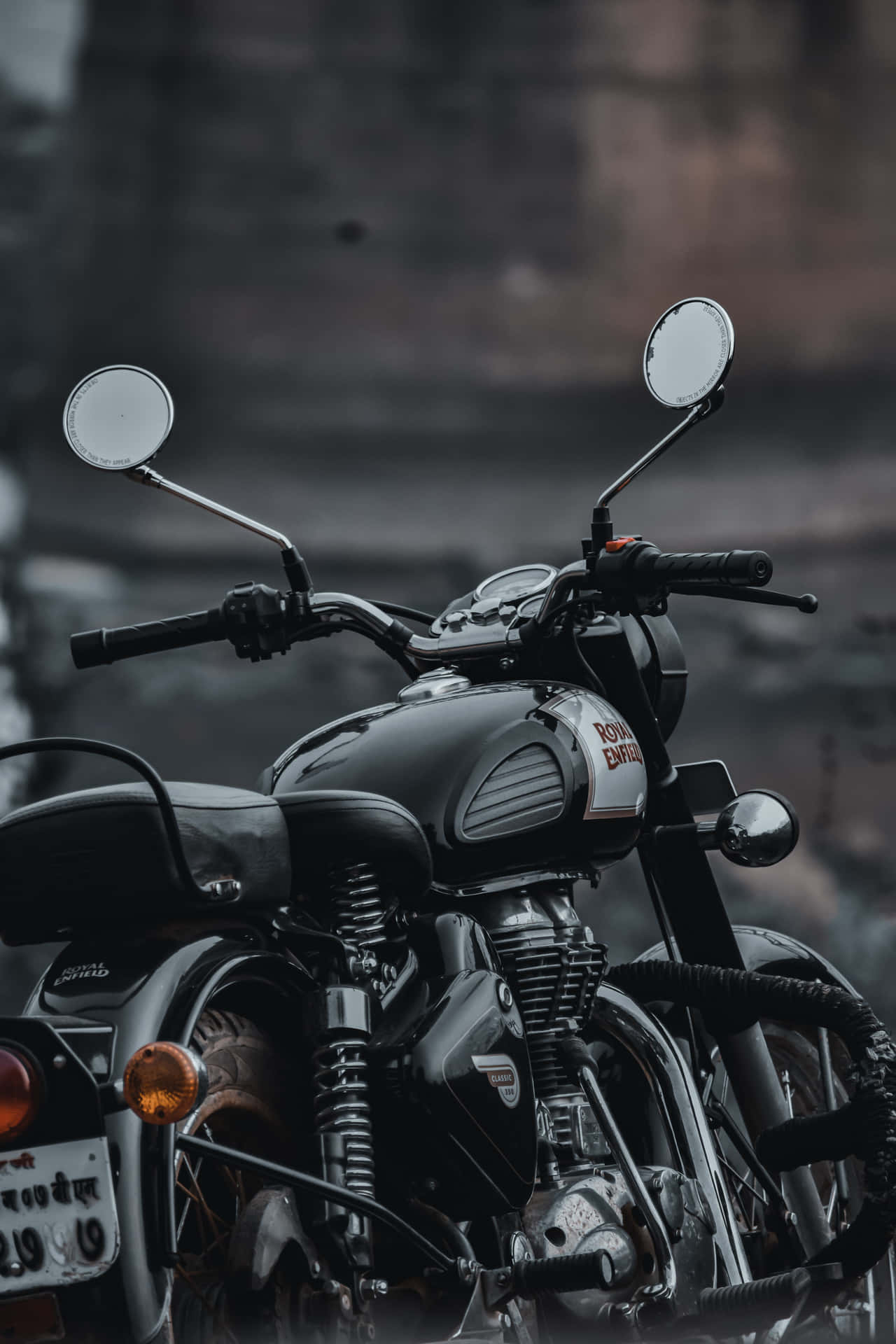 Motorcycle Iphone Matte Black Royal Enfield Background