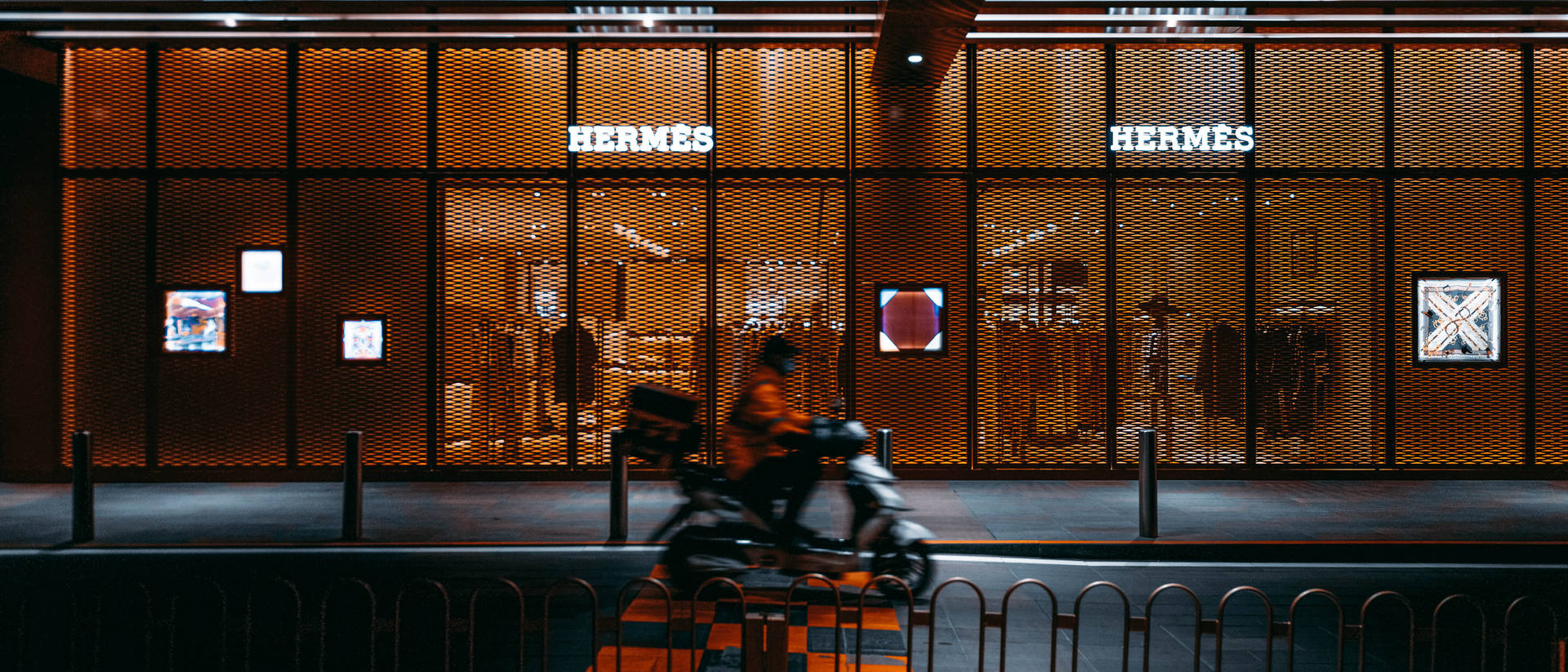 Motorcycle Outside Hermes Store